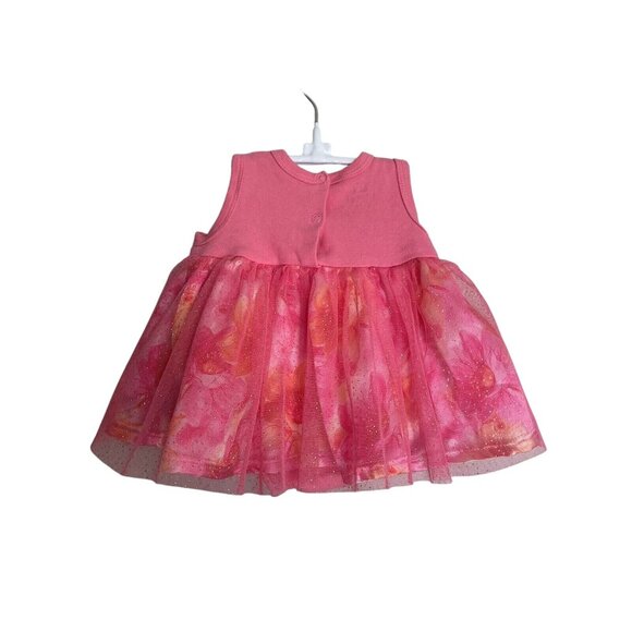 DDG Darlings Romper Sleeveless Dress Sz 3-6 Months Pink Coral Sparkle - Picture 2 of 6